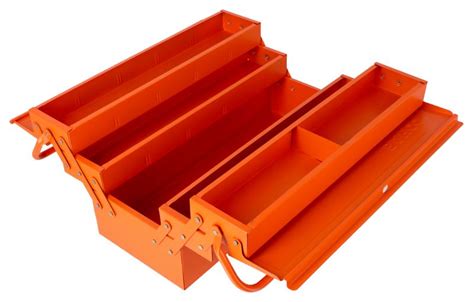 Orange Metal Cantilever Tool Box 21in 